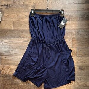 Just Love Navy strapless shorts Romper